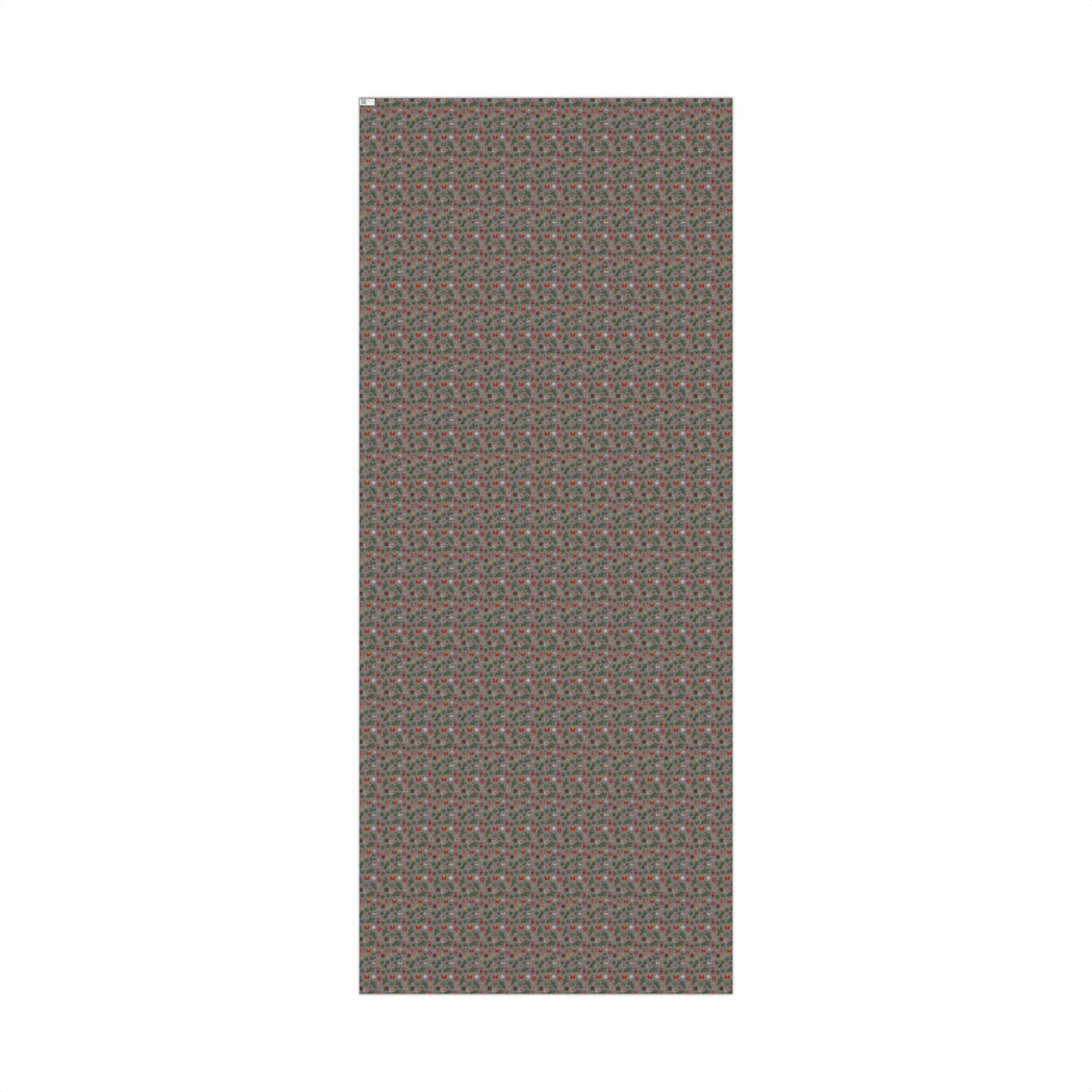 Holiday Floral Gift Wrap Paper — Festive Green & Red Pattern for Christmas Presents