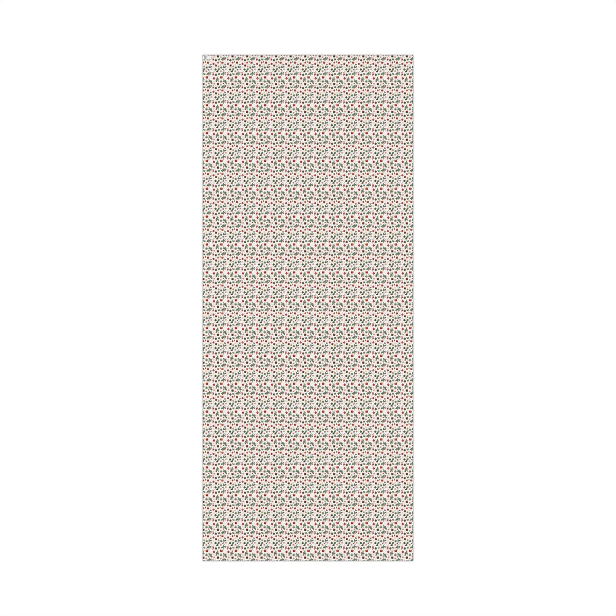 Holiday Floral Gift Wrap Paper — Festive Green & Red Pattern for Christmas Presents