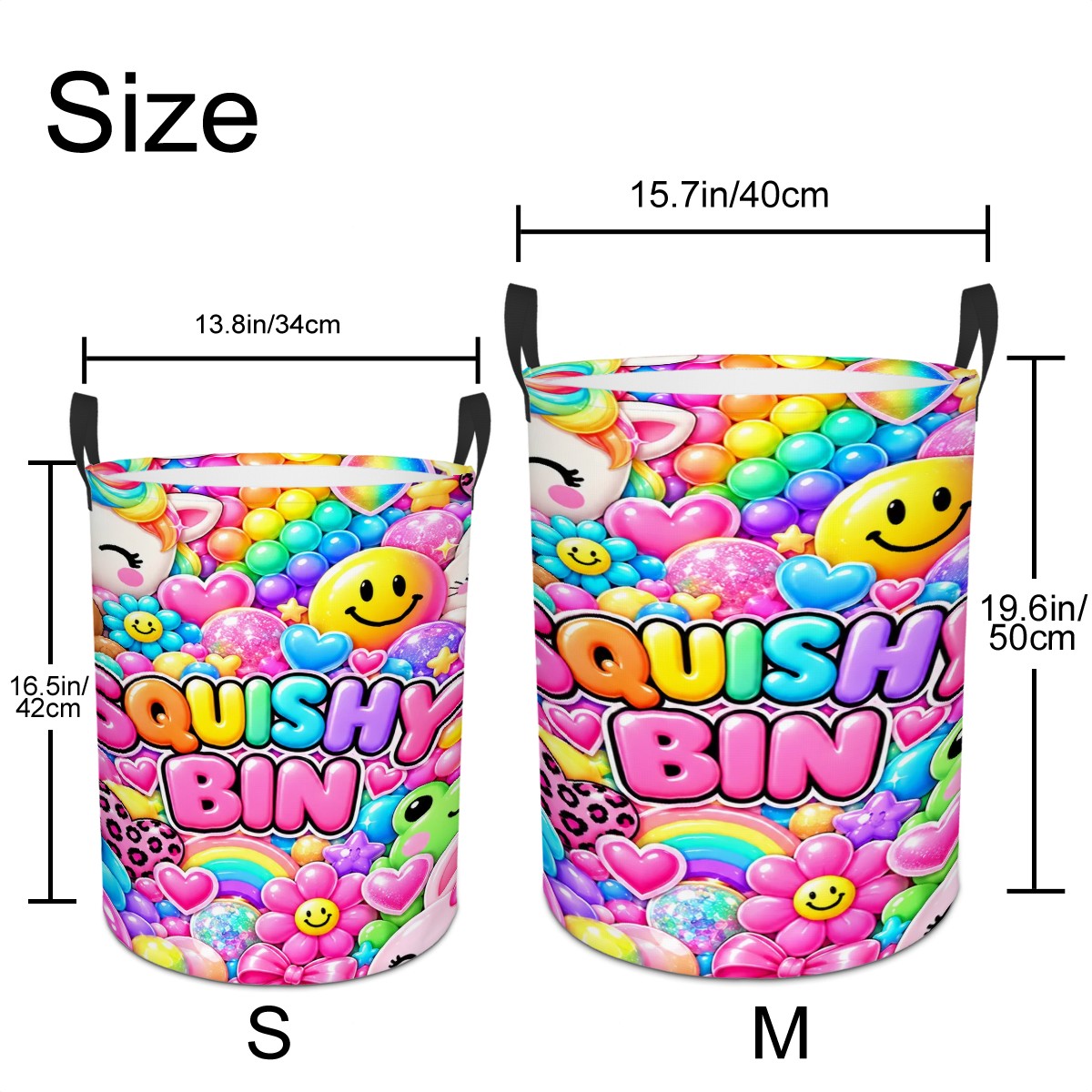 Circular Laundry Basket Squishy Bin