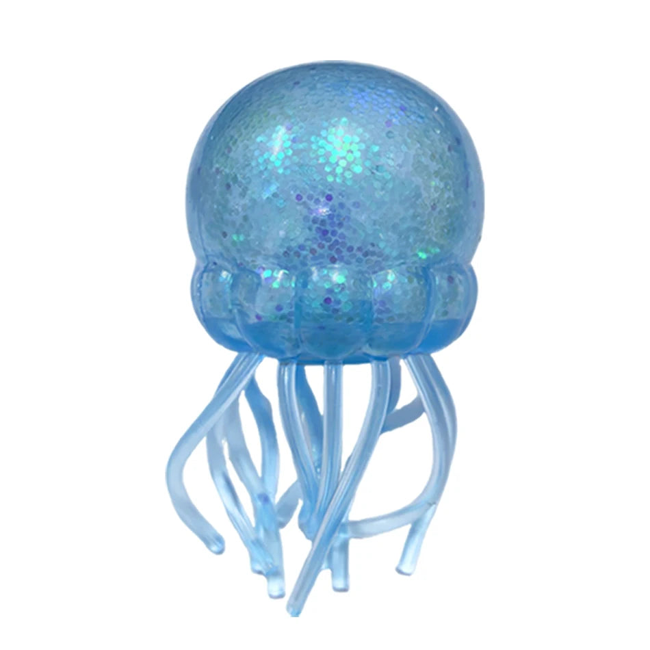 Glitter Octopus Squishy Glitter Jellyfish Squishy with Box Dumplings Sensory Squeeze Toy for Stress Relief wholesale