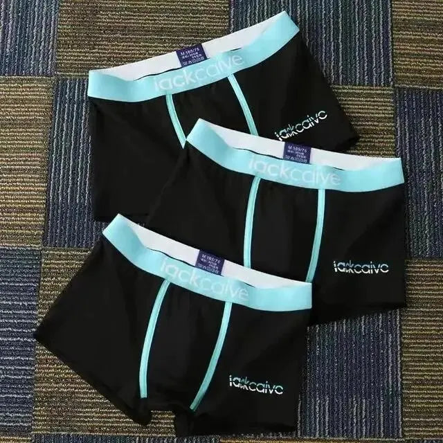 3Pcs Male Panties Cotton Men's Underwear Boxers Breathable M-3XL