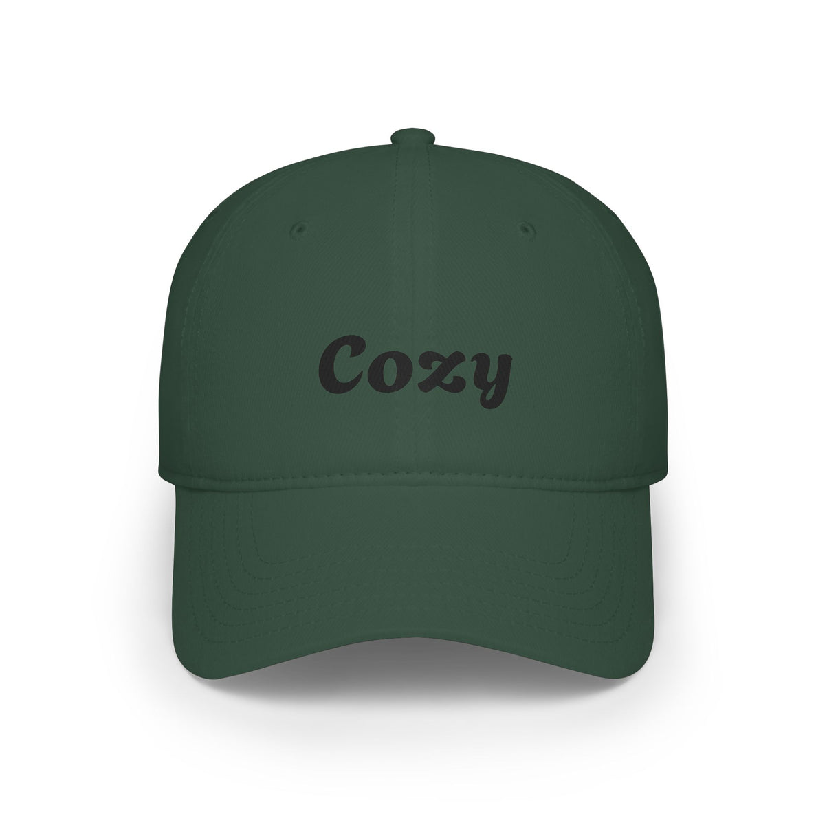 Cozy Embroidered Low-Profile Baseball Cap — Casual Retro Script Hat