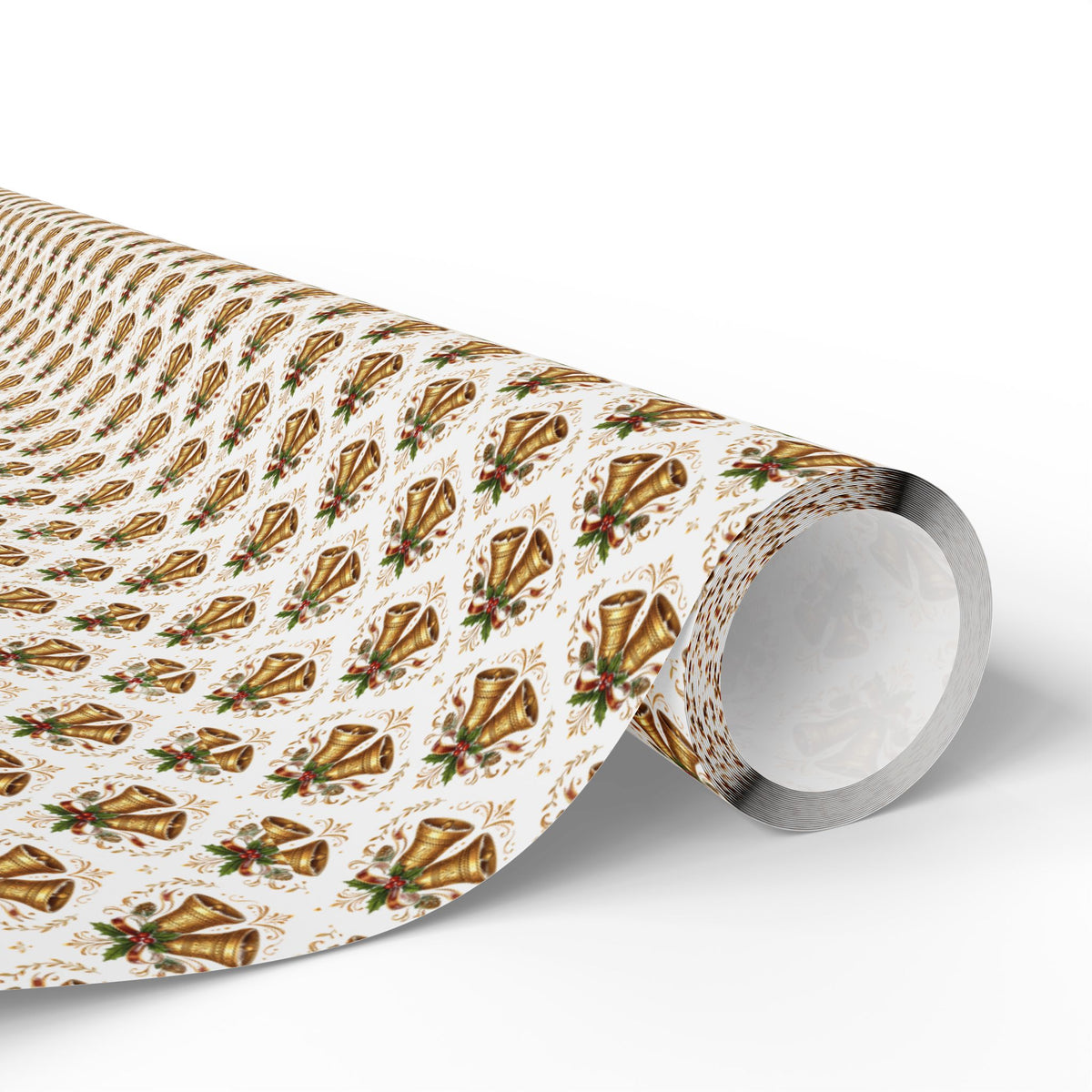 Gold Bells Holiday Gift Wrap
