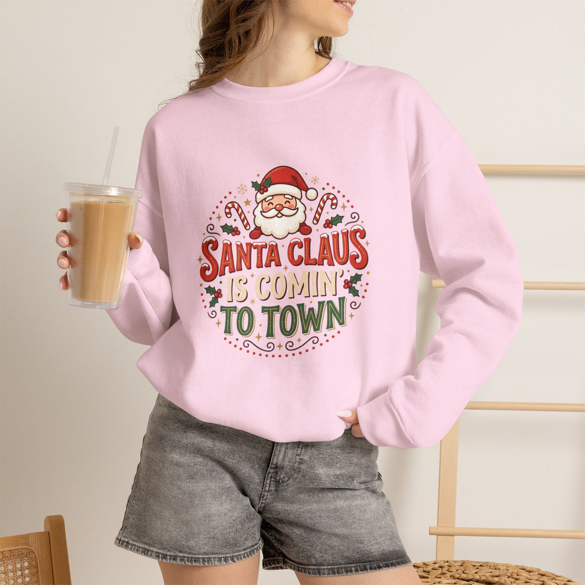 Santa Claus Is Comin' To Town Crewneck Sweatshirt