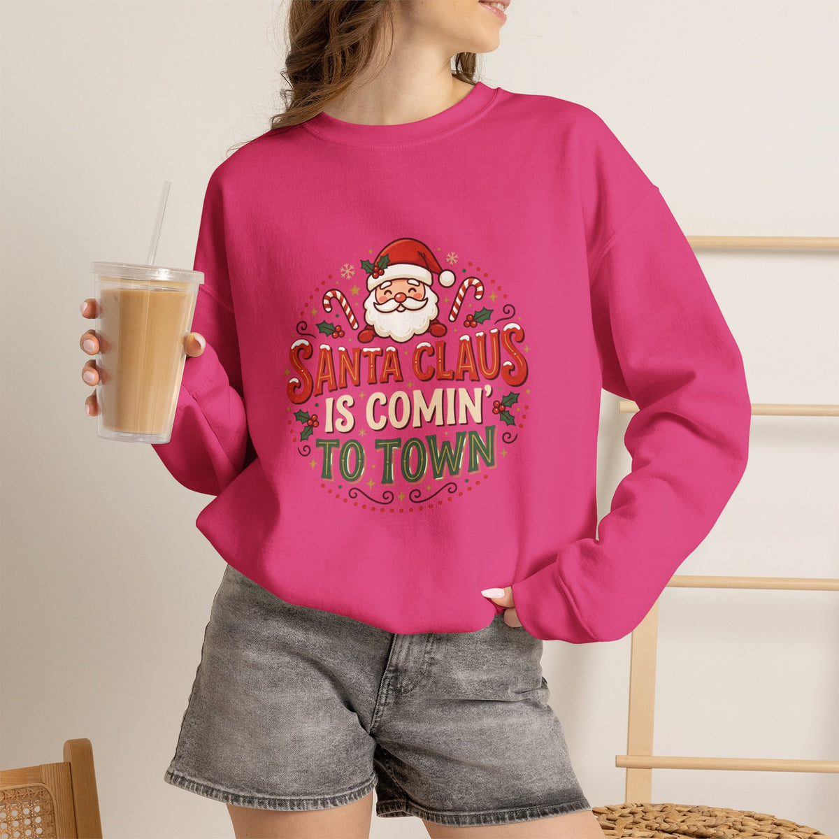 Santa Claus Is Comin' To Town Crewneck Sweatshirt