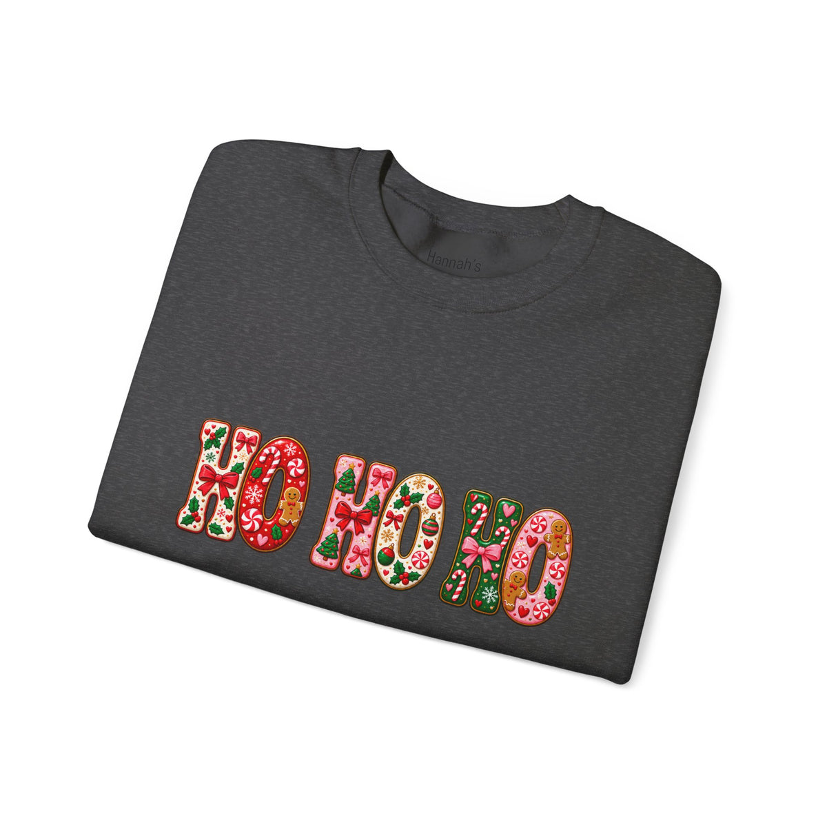 Sweatshirt — Floral "HO HO HO" Christmas Crewneck