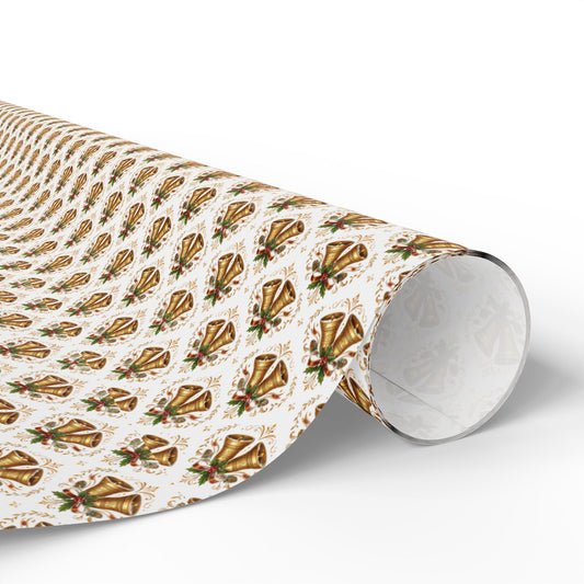 Gold Bells Holiday Gift Wrap