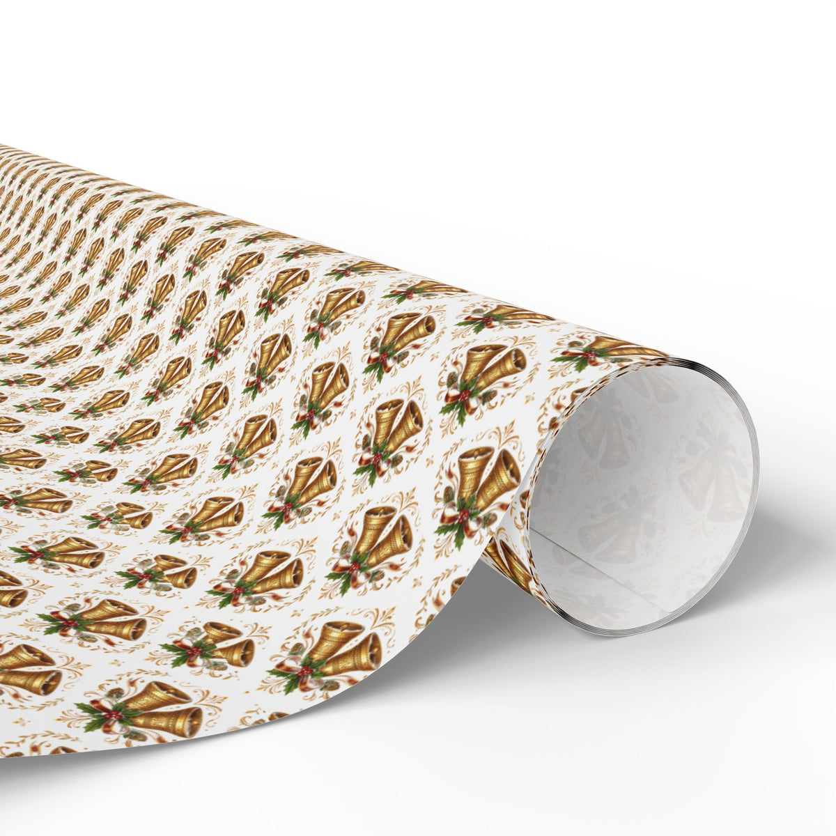 Gold Bells Holiday Gift Wrap