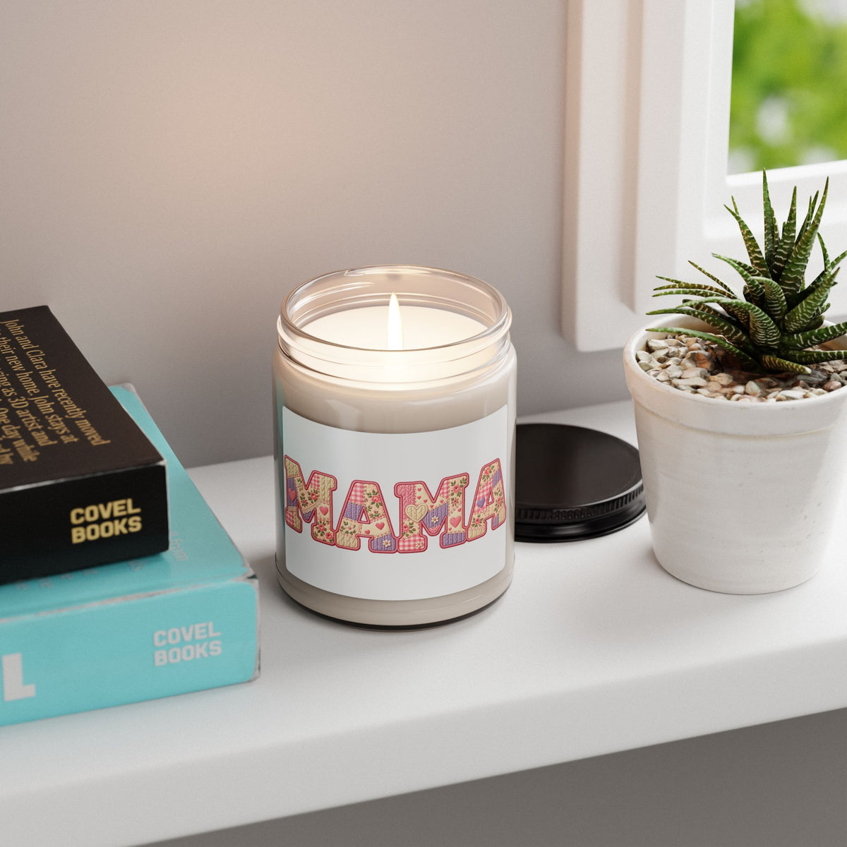 Mama Floral Soy Candle — 9oz Scented Gift for Moms