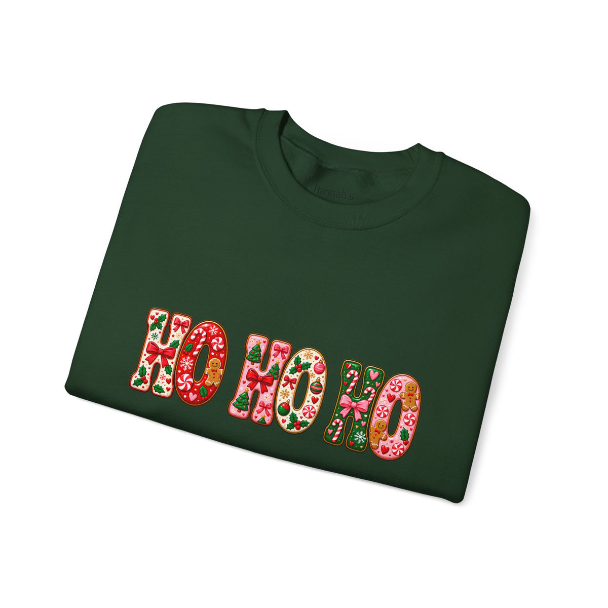 Sweatshirt — Floral "HO HO HO" Christmas Crewneck