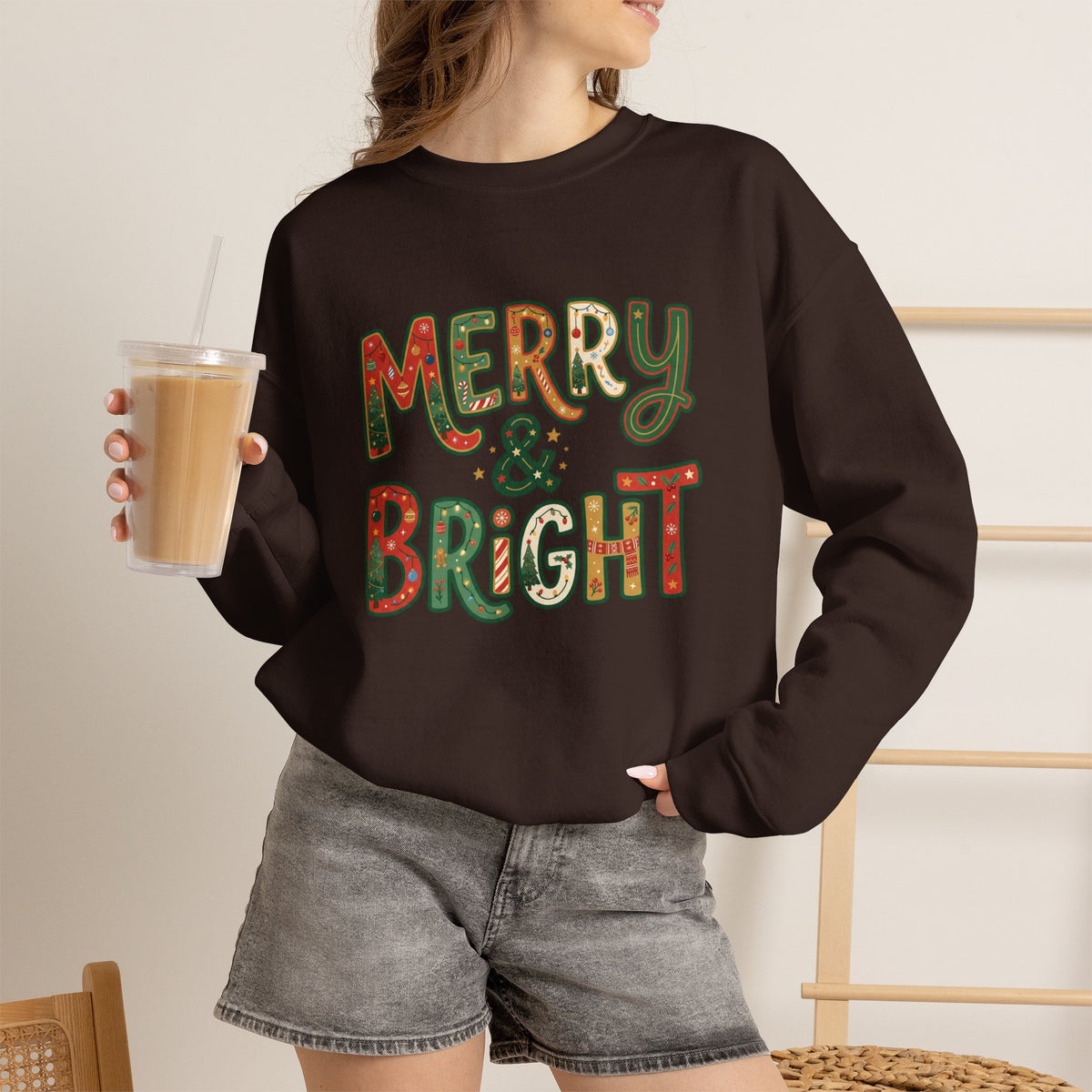 Merry & Bright Christmas Sweatshirt