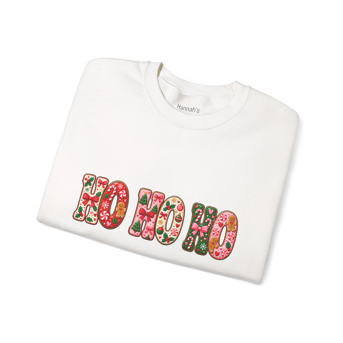 Sweatshirt — Floral "HO HO HO" Christmas Crewneck