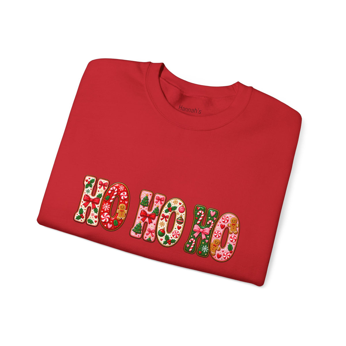 Sweatshirt — Floral "HO HO HO" Christmas Crewneck