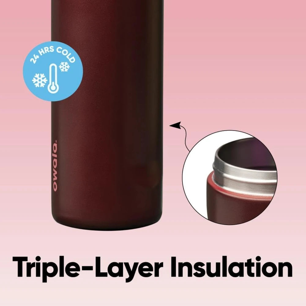 Owala FreeSip Red Black Cherry Water Bottle
