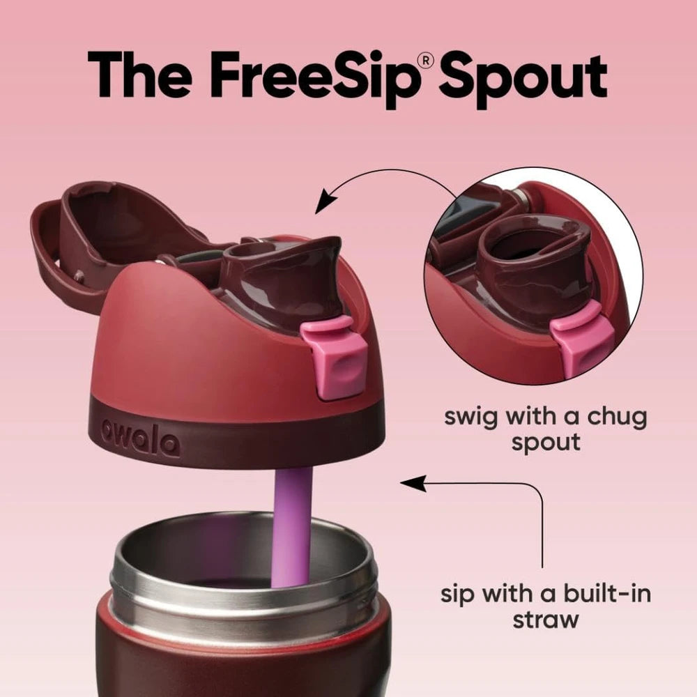 Owala FreeSip Red Black Cherry Water Bottle