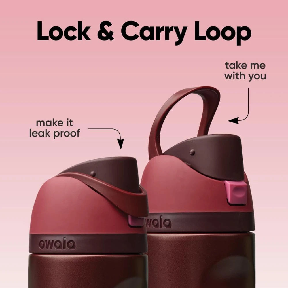 Owala FreeSip Red Black Cherry Water Bottle