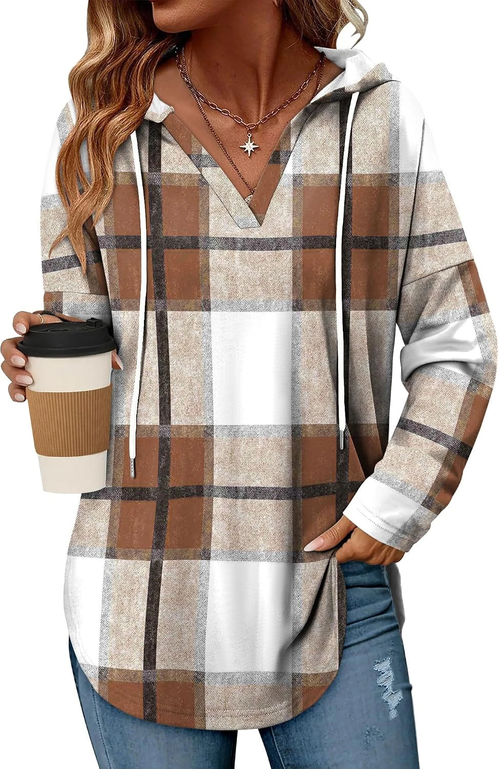 Chiczone Long Sleeve V-Neck Hoodie