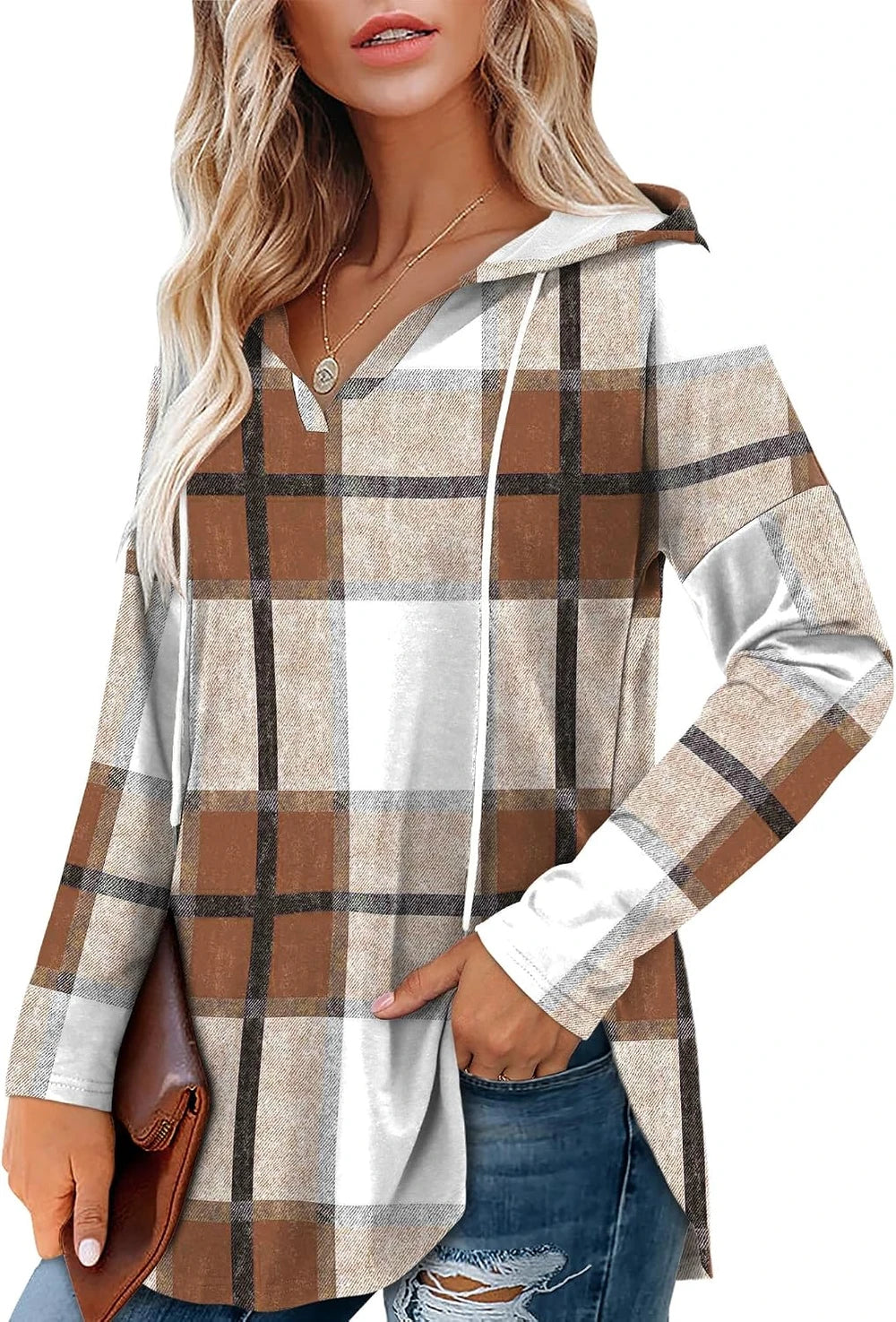 Chiczone Long Sleeve V-Neck Hoodie