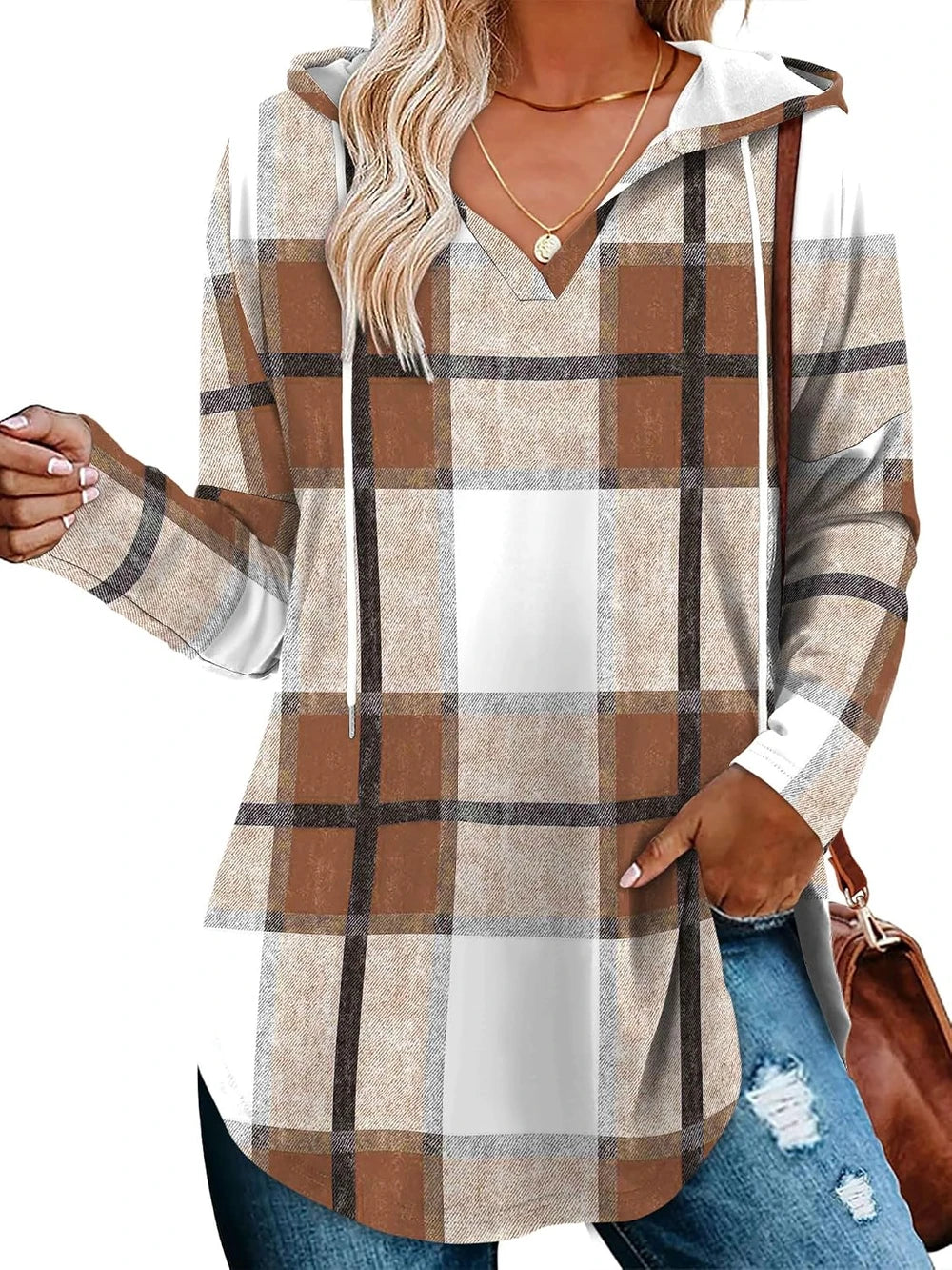 Chiczone Long Sleeve V-Neck Hoodie