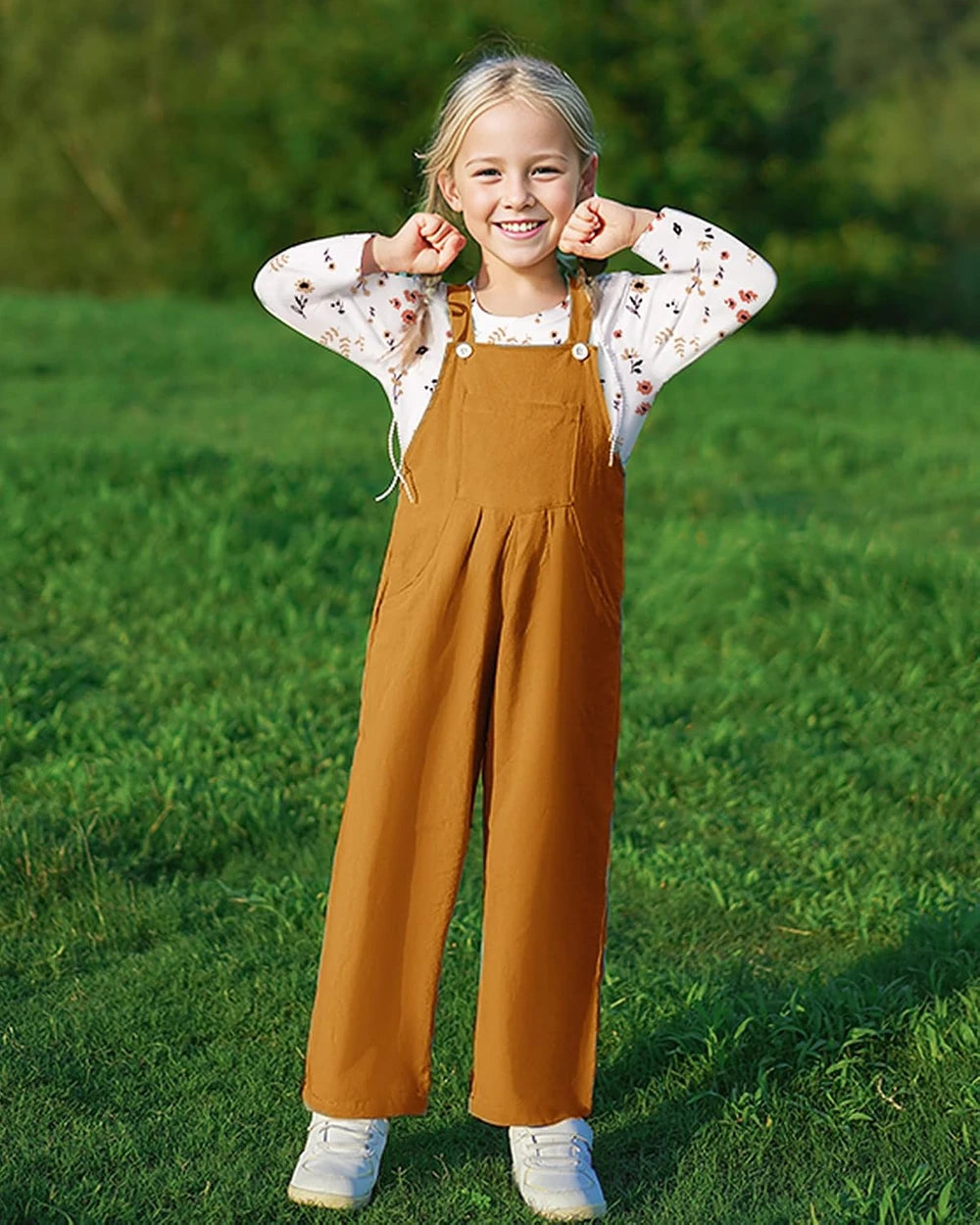 Zoerea Toddler Girl Fall Overalls Set