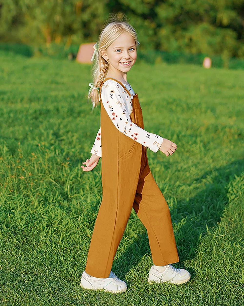 Zoerea Toddler Girl Fall Overalls Set