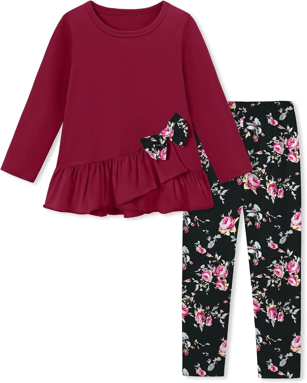 Toddler Girl Floral Fall Outfit