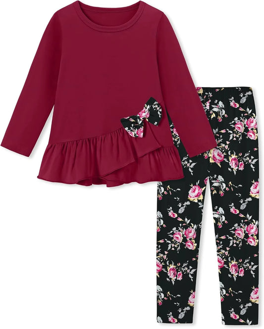 Toddler Girl Floral Fall Outfit