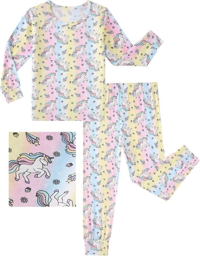 Bamboo Unicorn Girls Pajama Set