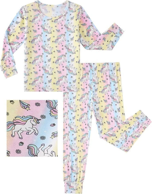 Bamboo Unicorn Girls Pajama Set