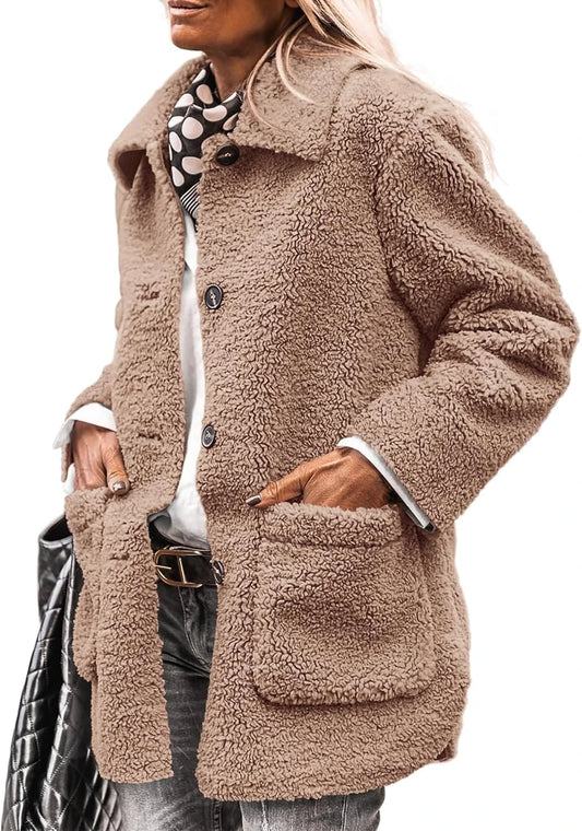 Fuzzy Fleece Sherpa Coat