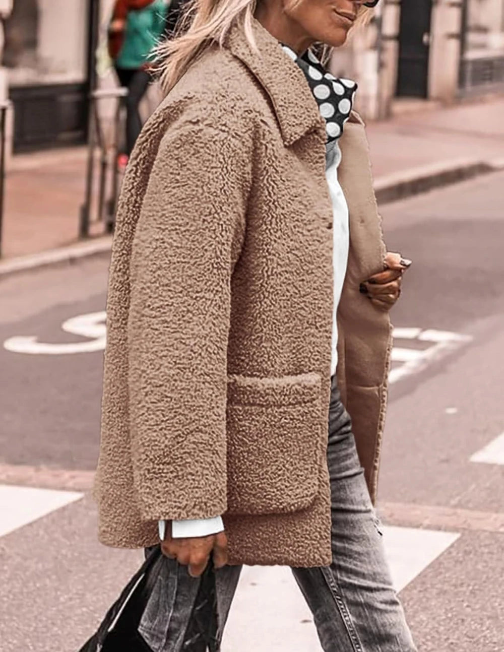 Fuzzy Fleece Sherpa Coat