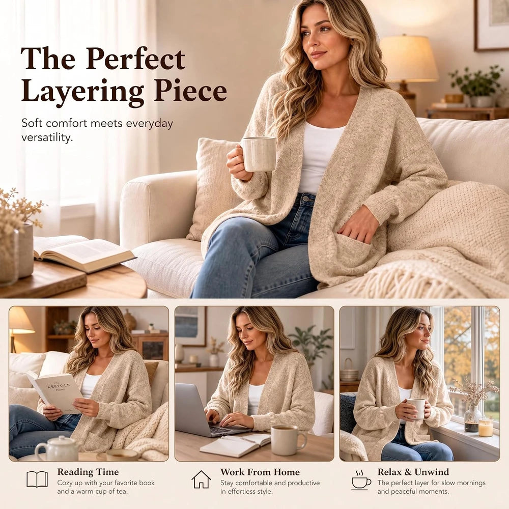 Women's Open Front Cardigan