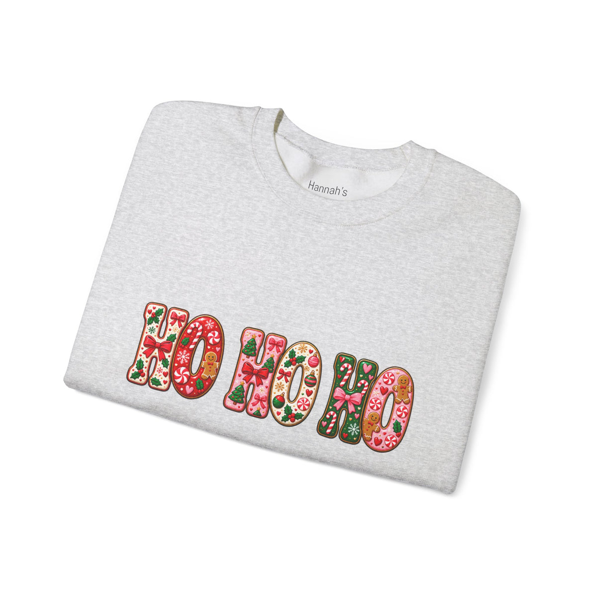 Sweatshirt — Floral "HO HO HO" Christmas Crewneck