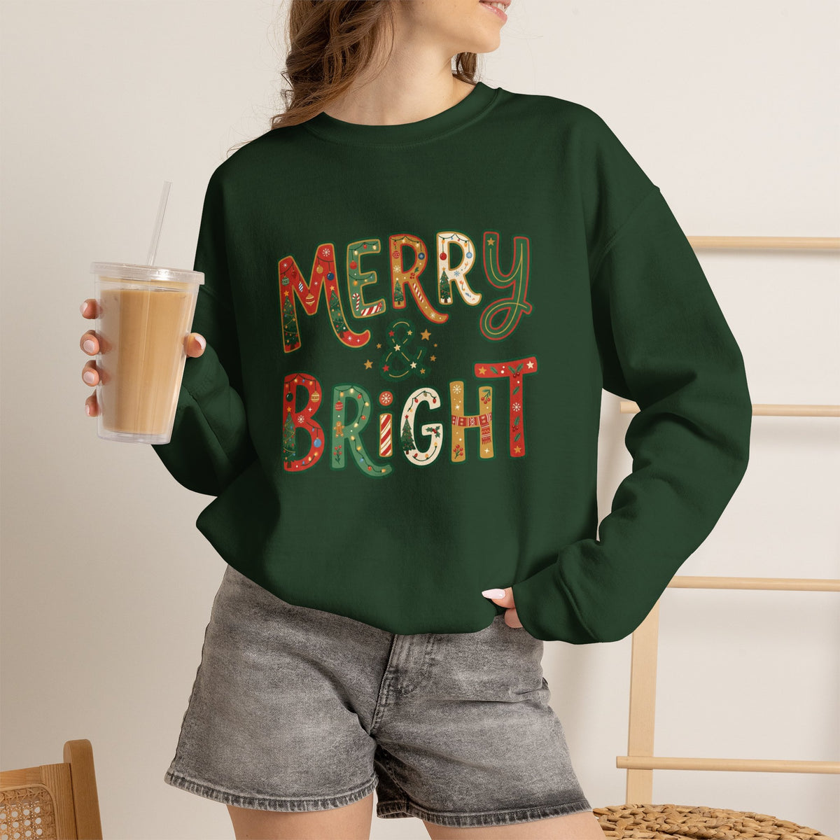 Merry & Bright Christmas Sweatshirt
