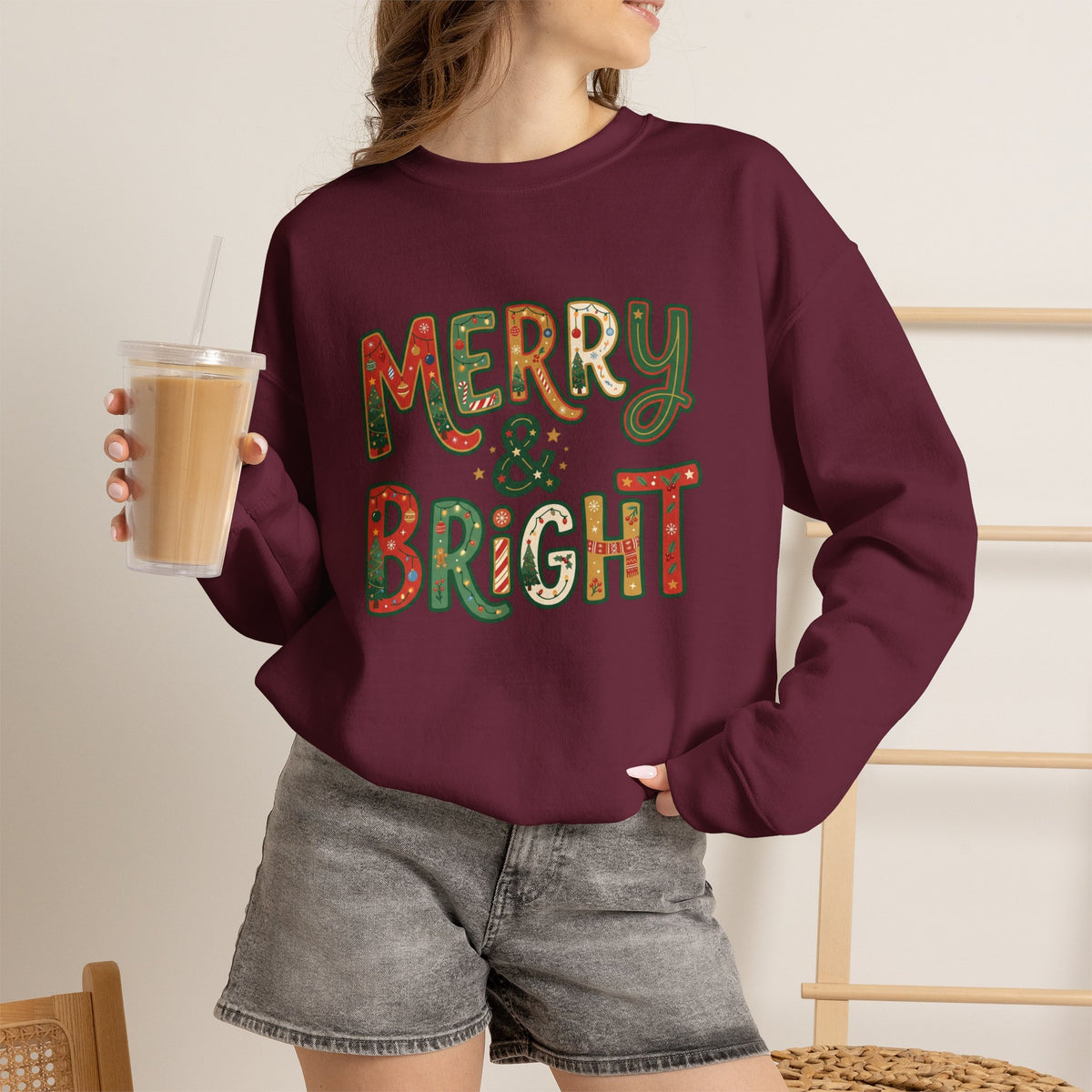 Merry & Bright Christmas Sweatshirt
