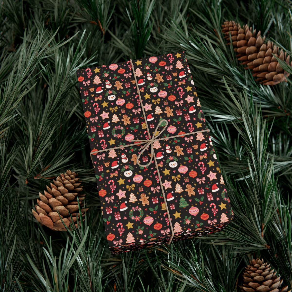 Christmas Cookies Pattern Gift Wrap Paper — Festive Holiday Wrapping Sheets