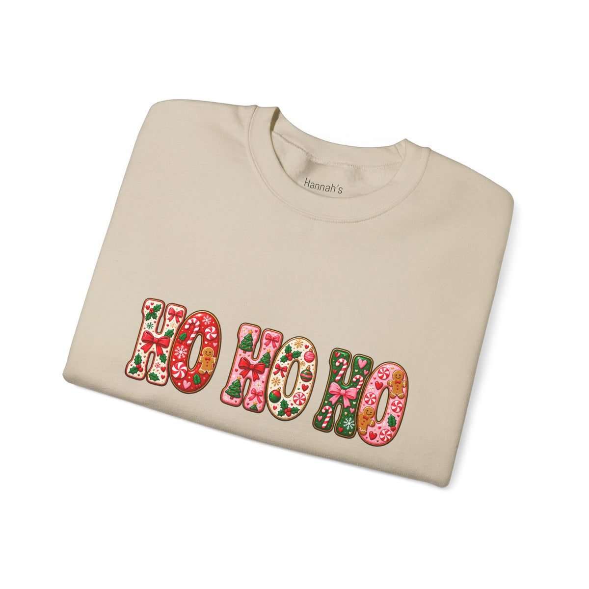 Sweatshirt — Floral "HO HO HO" Christmas Crewneck
