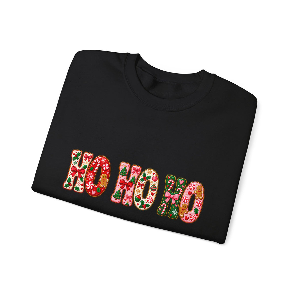 Sweatshirt — Floral "HO HO HO" Christmas Crewneck