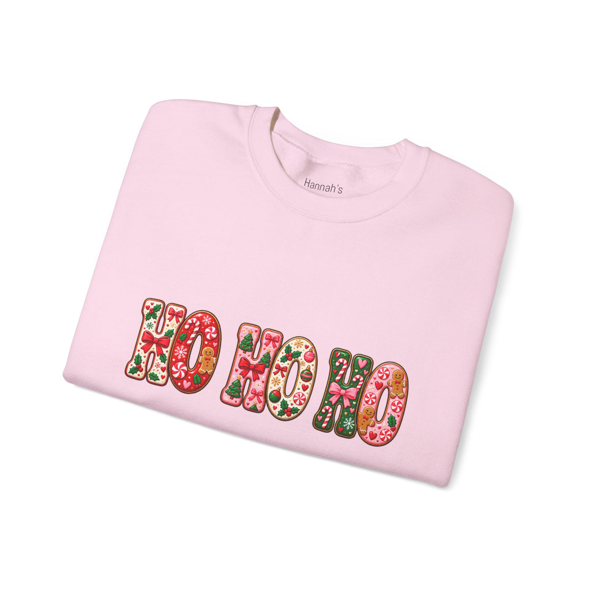 Sweatshirt — Floral "HO HO HO" Christmas Crewneck