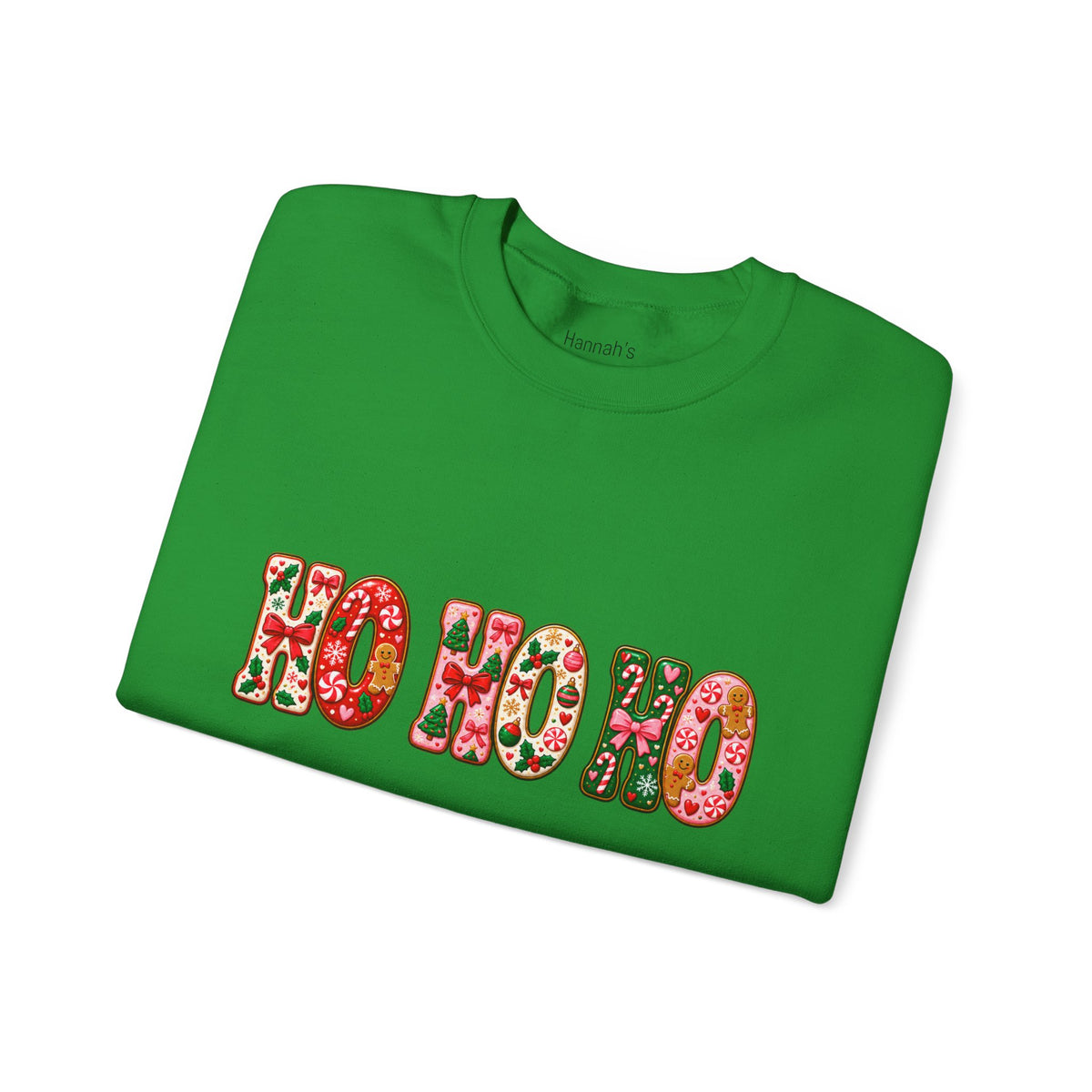 Sweatshirt — Floral "HO HO HO" Christmas Crewneck