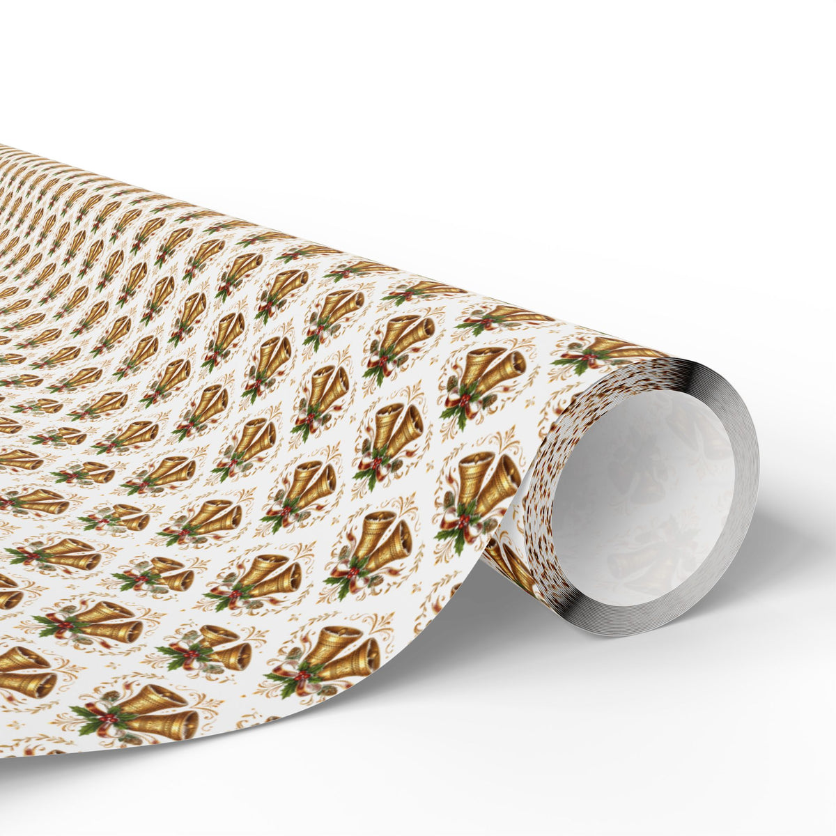 Gold Bells Holiday Gift Wrap