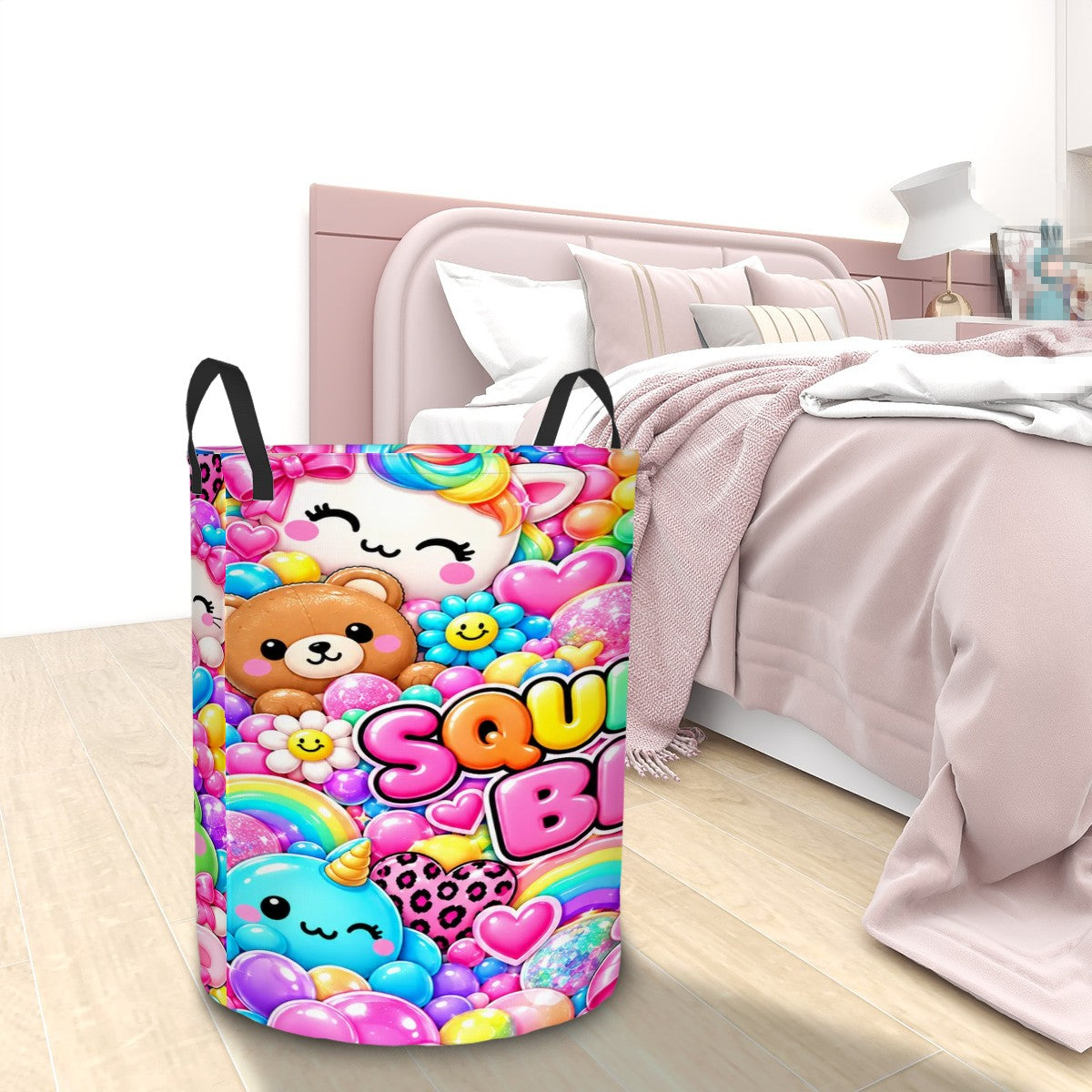 Circular Laundry Basket Squishy Bin
