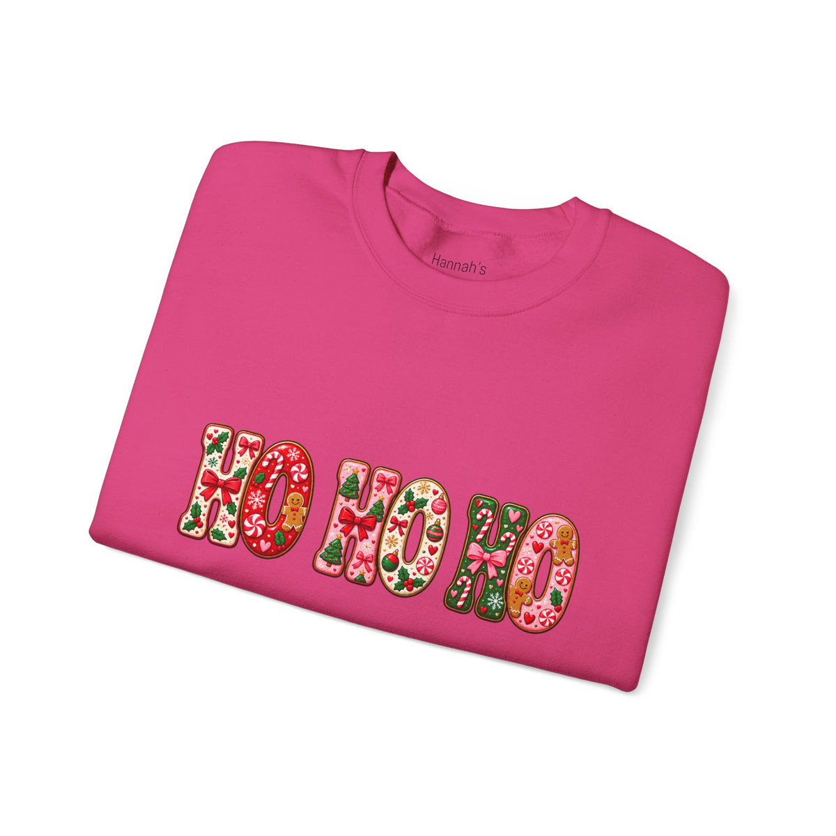 Sweatshirt — Floral "HO HO HO" Christmas Crewneck
