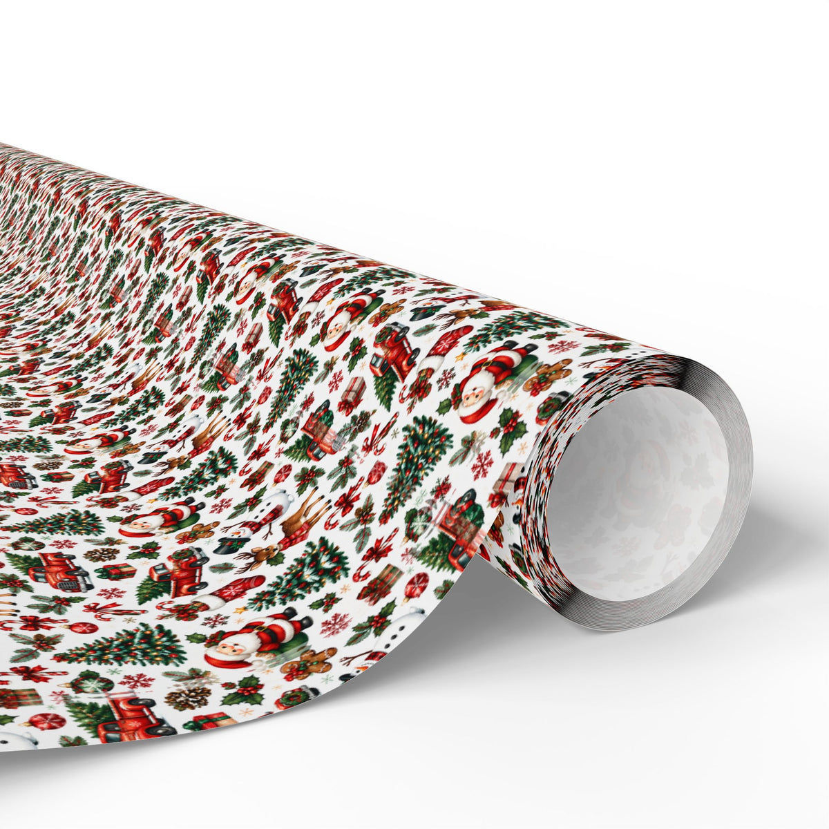 Wrapping Paper  Red & Green Truck Pattern