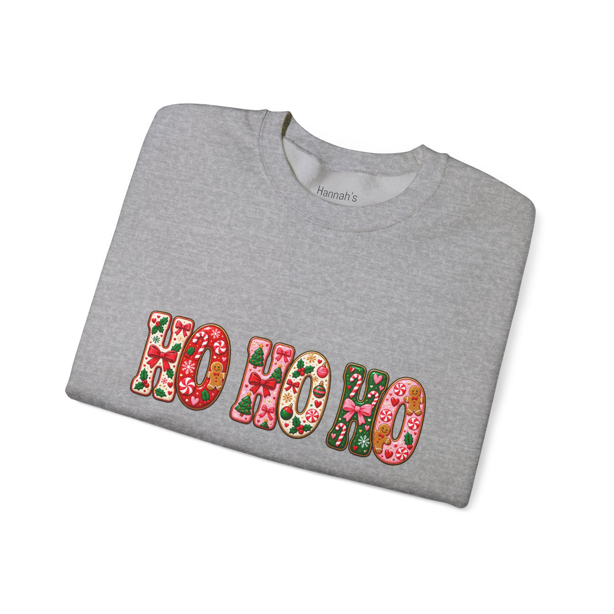 Sweatshirt — Floral "HO HO HO" Christmas Crewneck