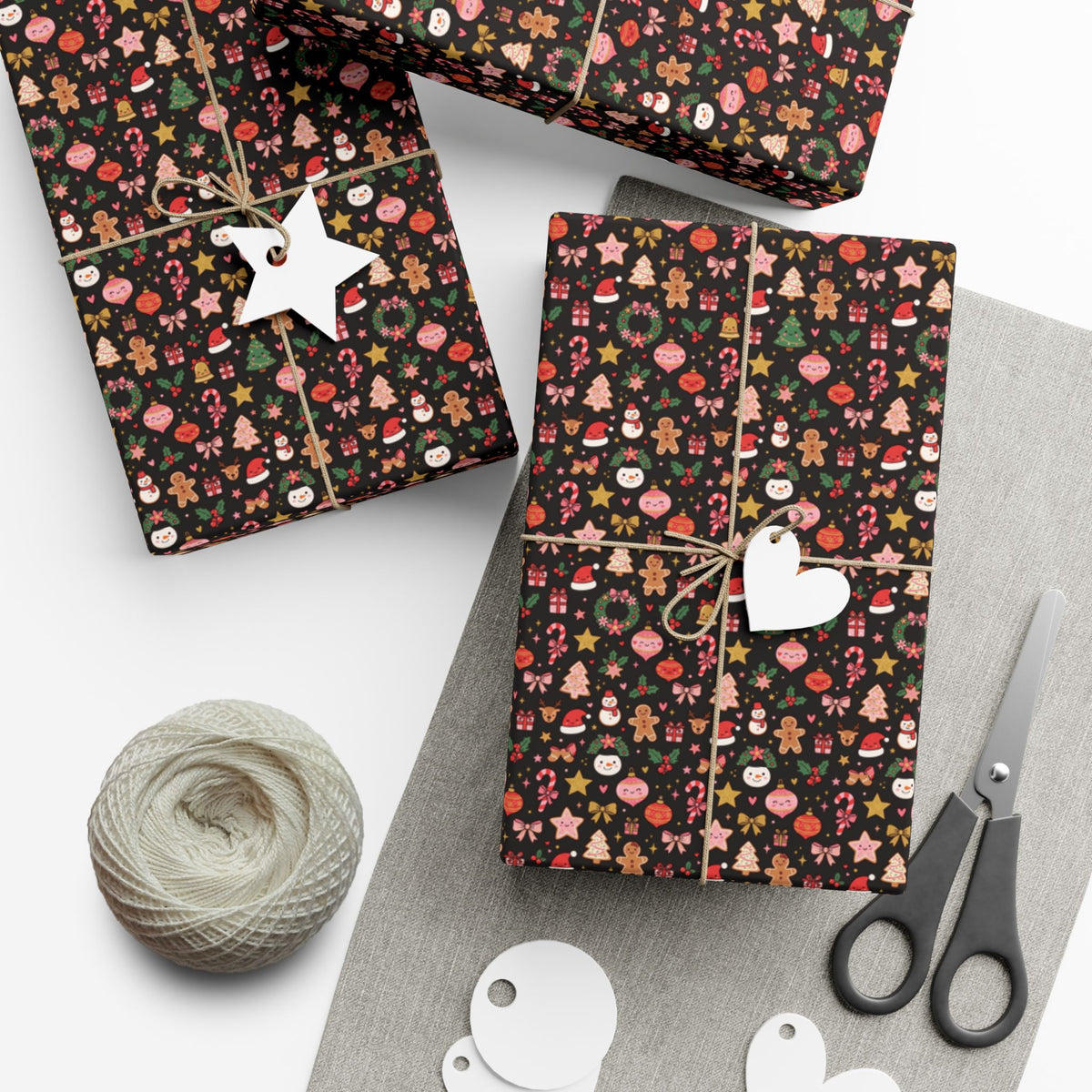 Christmas Cookies Pattern Gift Wrap Paper — Festive Holiday Wrapping Sheets