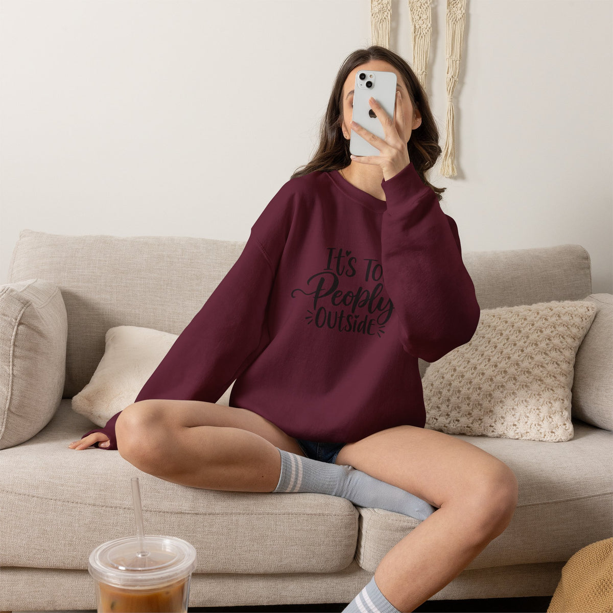 It’s Too Peopley Outside Sweatshirt