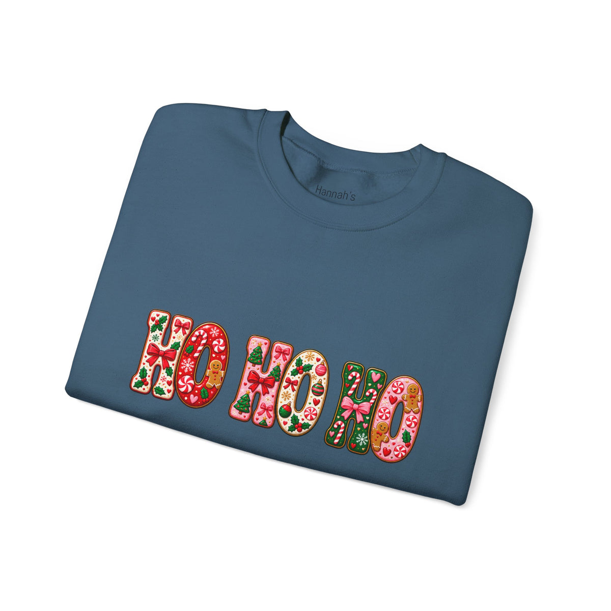 Sweatshirt — Floral "HO HO HO" Christmas Crewneck