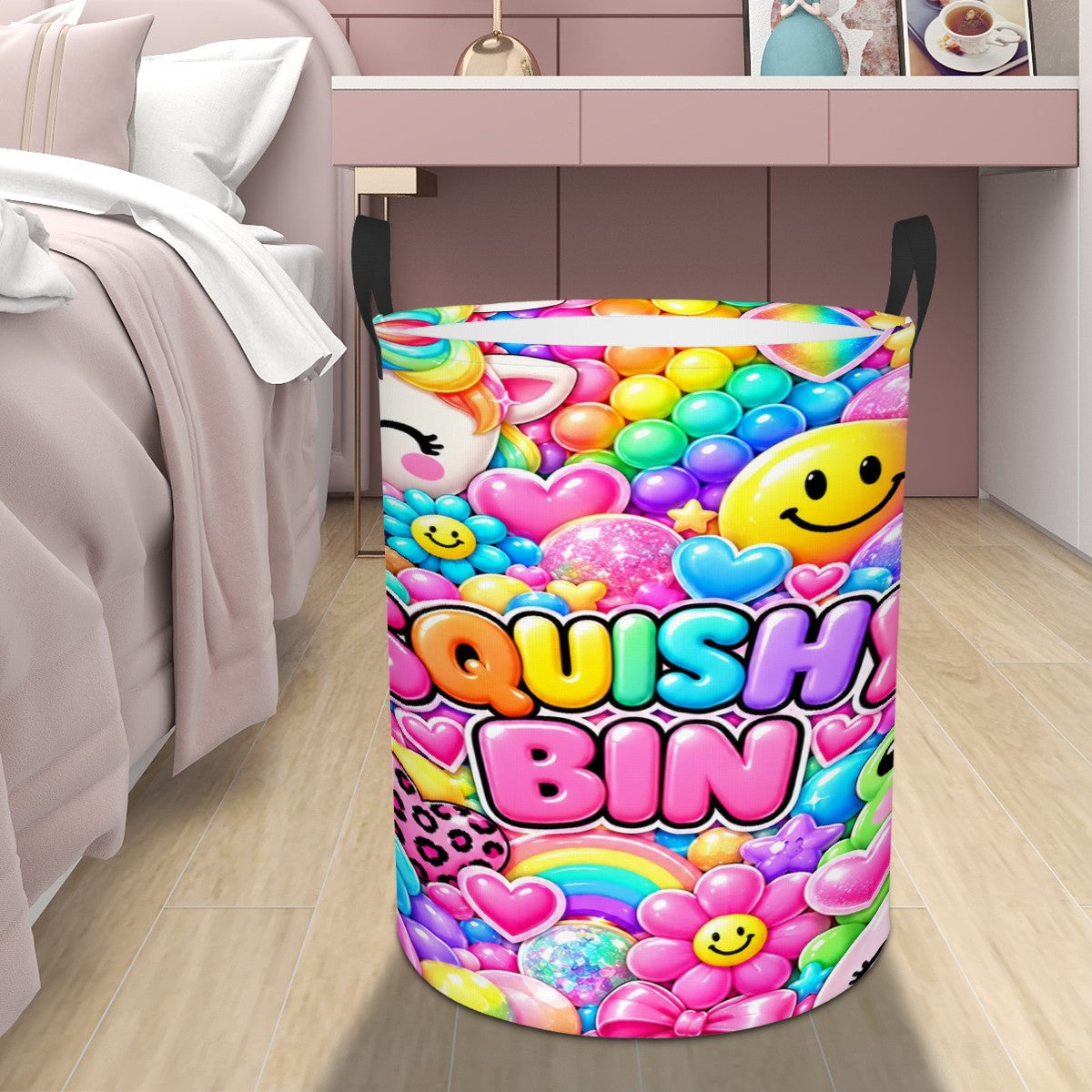 Circular Laundry Basket Squishy Bin