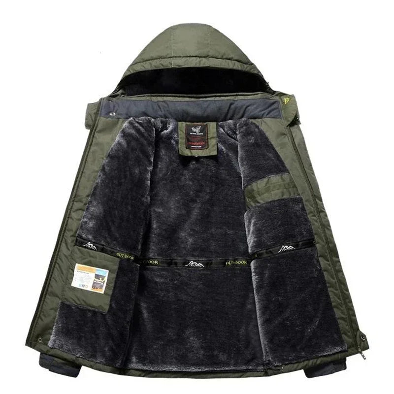 Mens Winter Waterproof Hooded Parka Coat